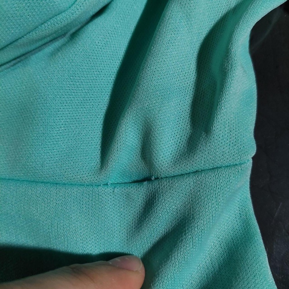 Vintage 70s Seafoam Green Maxi Dress Sleeveless Empire Waist Union Made NWT 13 - Picture 8 of 8
